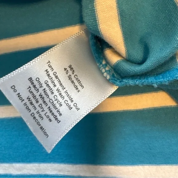 Talbots Striped Sleeveless Tank Top With Chunky Jewel Collar Size PLarge - Picture 7 of 10